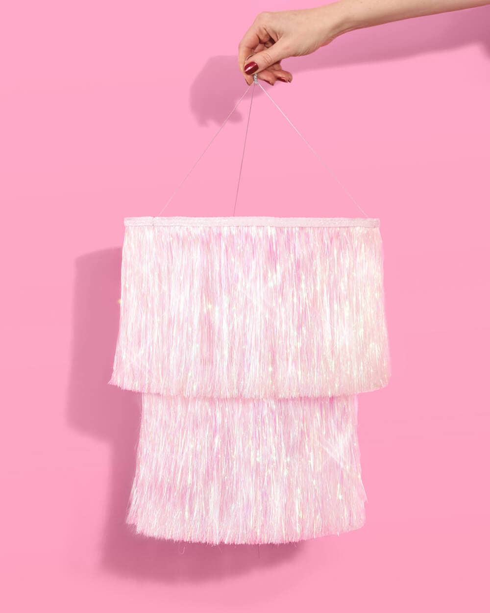 Iridescent White Party Chandelier