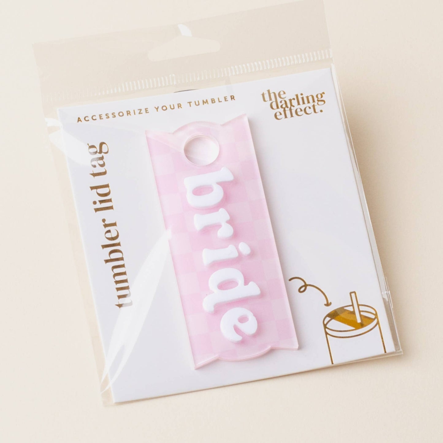 Tumbler Lid Tag-Bride