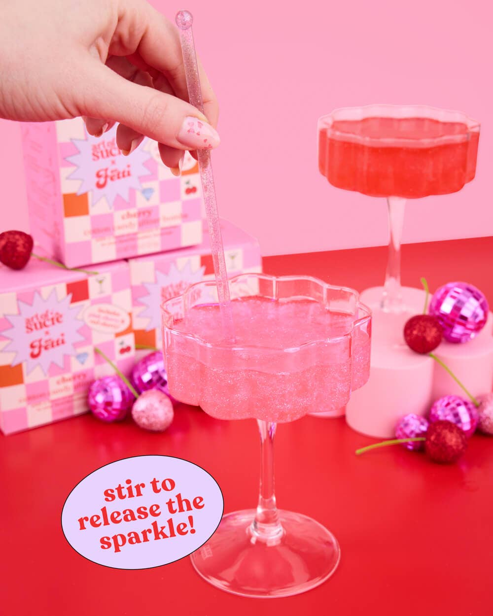 Cherry Cotton Candy Glitter Bombs