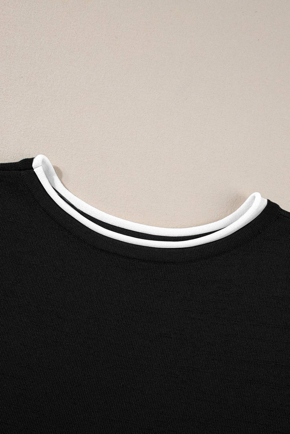 Contrast Trim Top And Pants Set