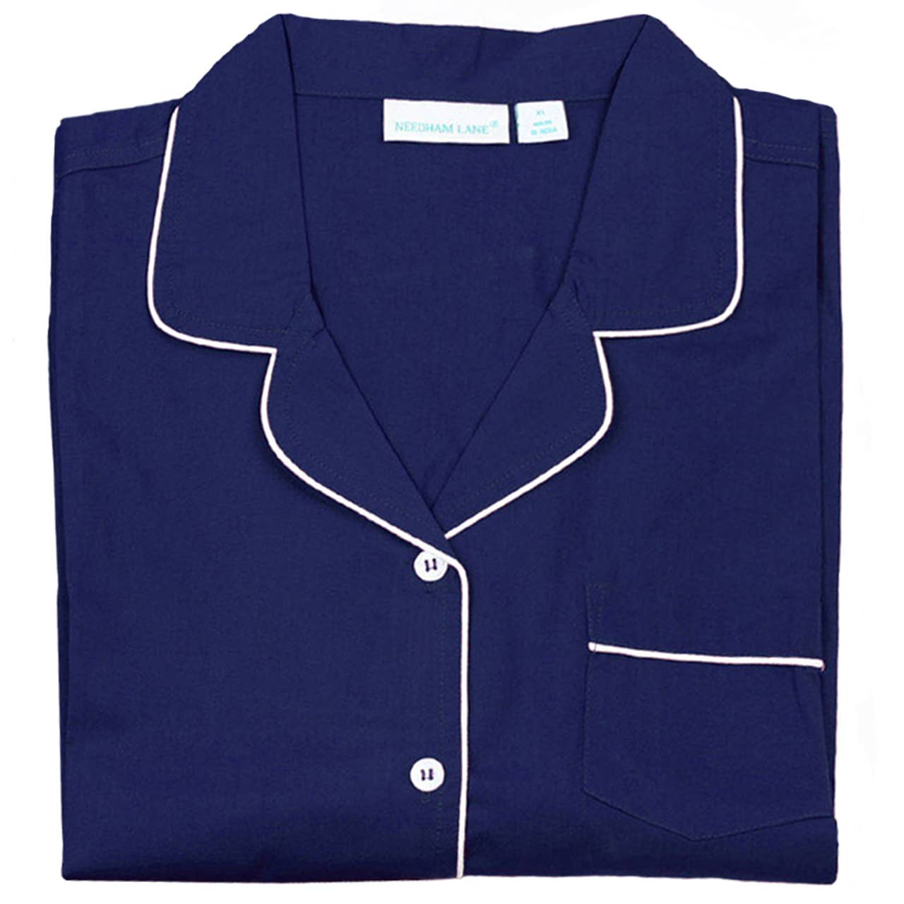 Cooper Navy Short Sleeve Shorty Pajamas