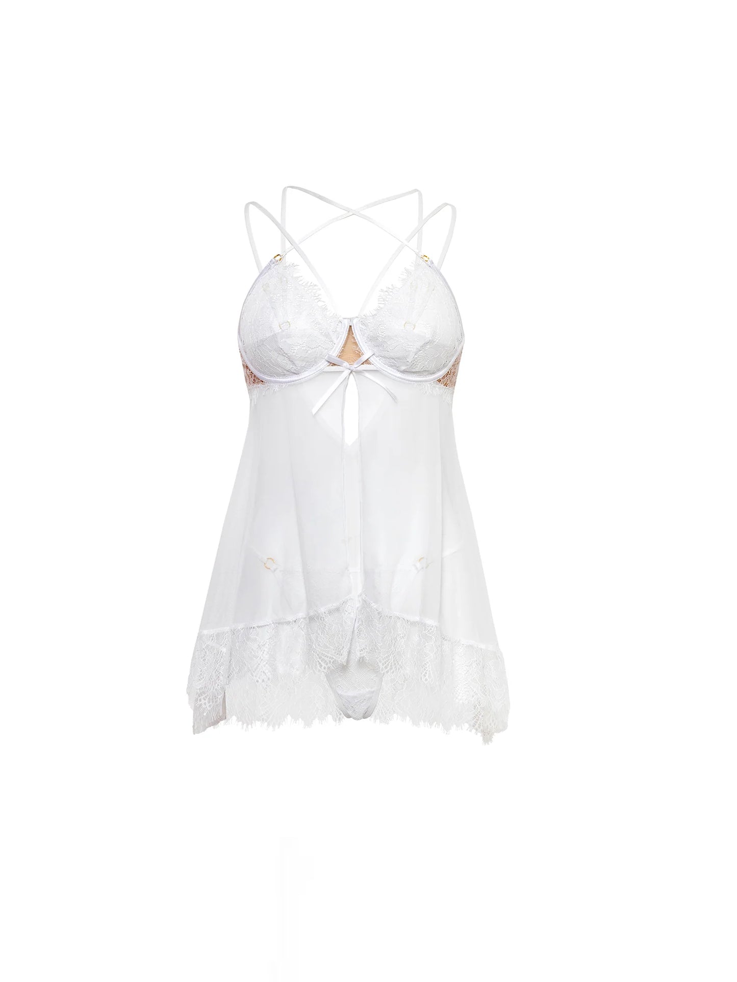 Indie Sheer White Babydoll