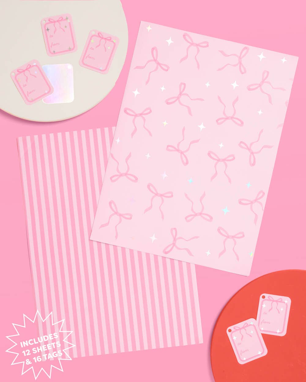 Pretty in Pink Wrapping Paper Set