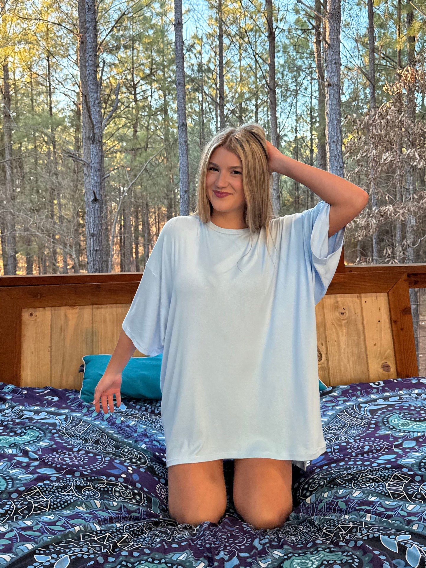 Spring Blue Sleep Shirt