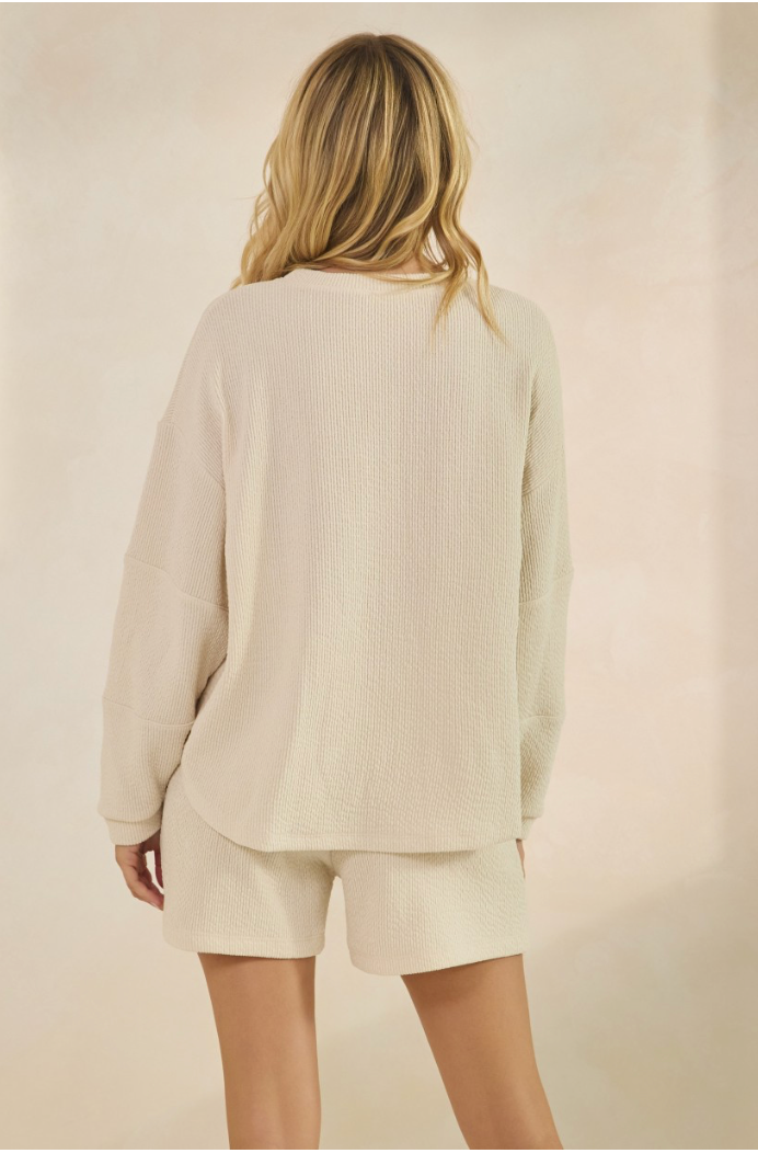 Cozy Creme Ribbed Set