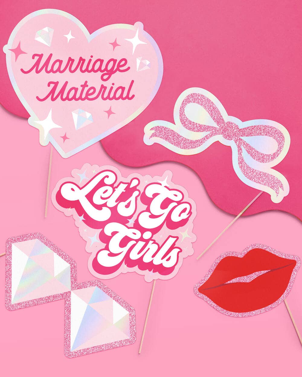 Bachelorette Party Props / Photo Booth Set