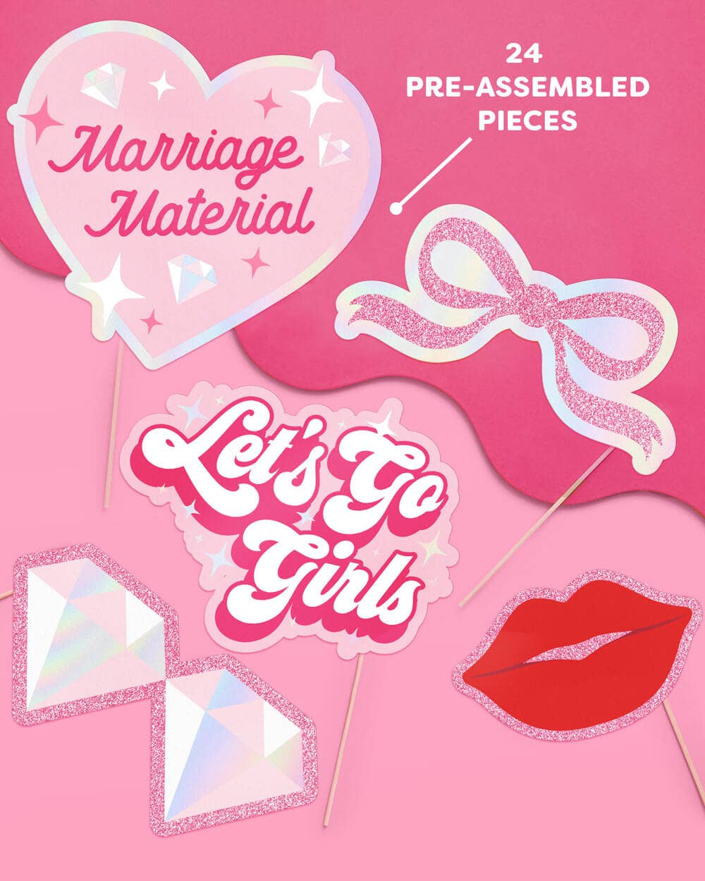 Bachelorette Party Props / Photo Booth Set