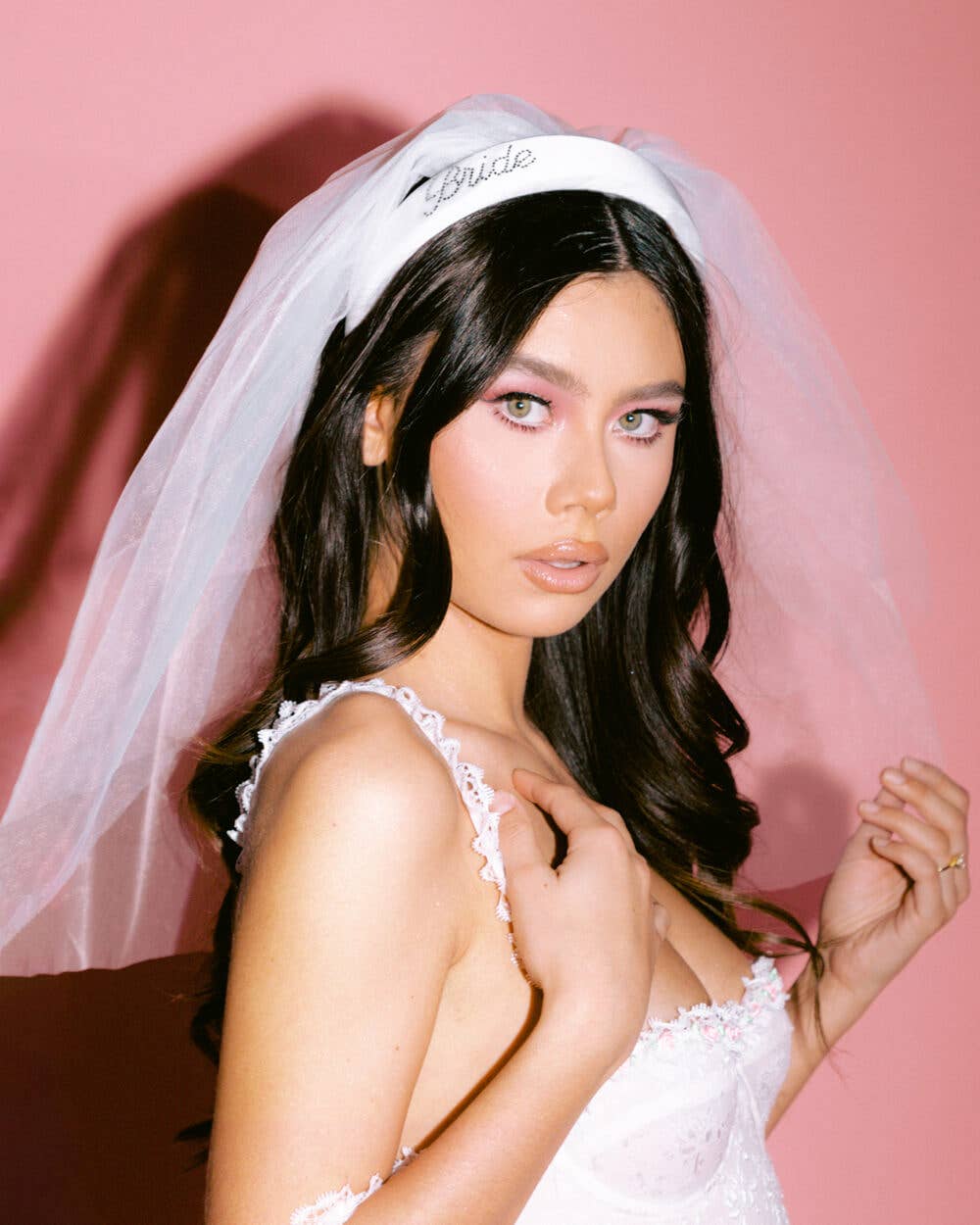 Bachelorette Party Bridal Gift Headband w/ Removable Veil