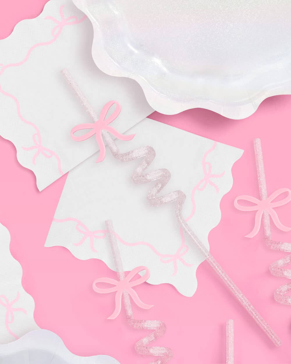 12 Reusable Bow Straws
