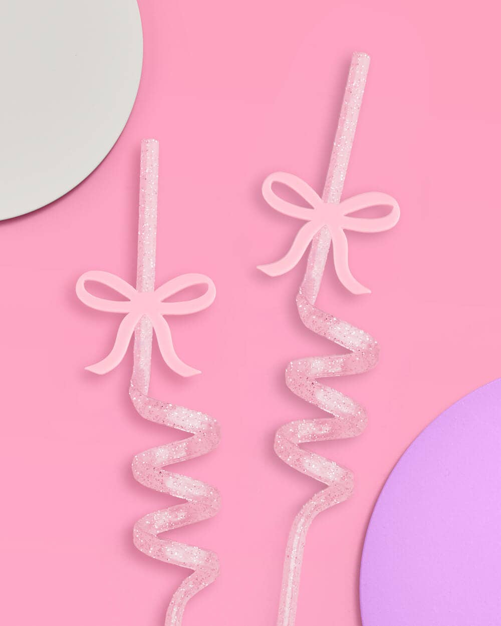 12 Reusable Bow Straws