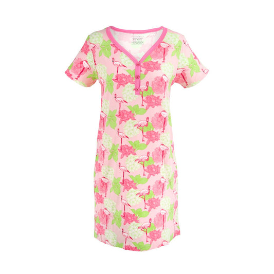 Hydrangea Flamingo Nightdress