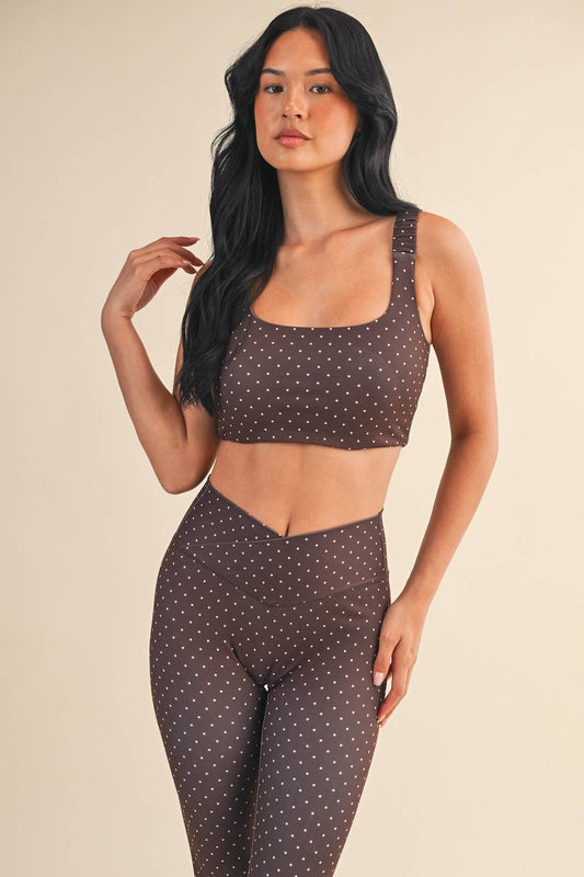 Brown & White Polka Dot Set