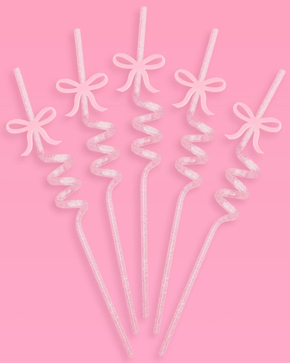 12 Reusable Bow Straws