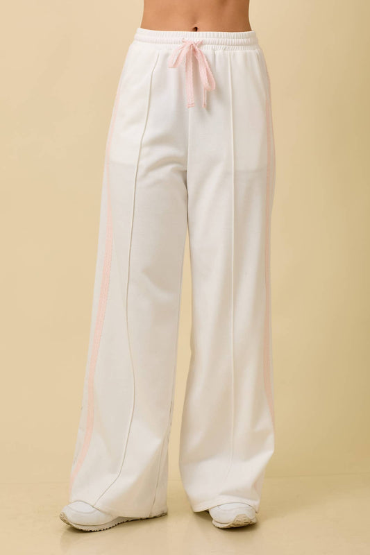 White and Pink Lounge Pants