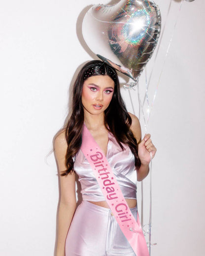 Pink Birthday Girl Sash