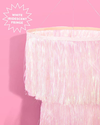 Iridescent White Party Chandelier