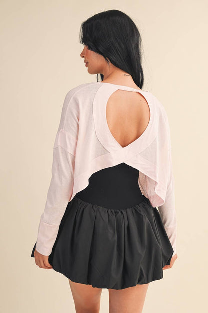 Pink Long Sleeve Layering Top