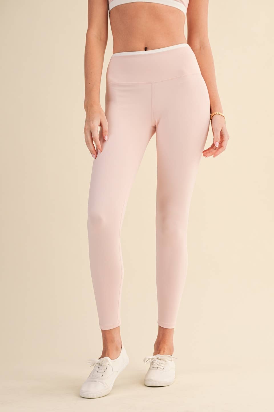 Pink Contrast Leggings