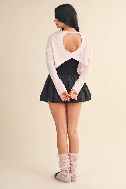 Pink Long Sleeve Layering Top