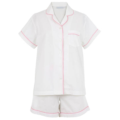 Logan Pink Short Sleeve Shorty Pajamas