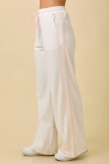 White and Pink Lounge Pants