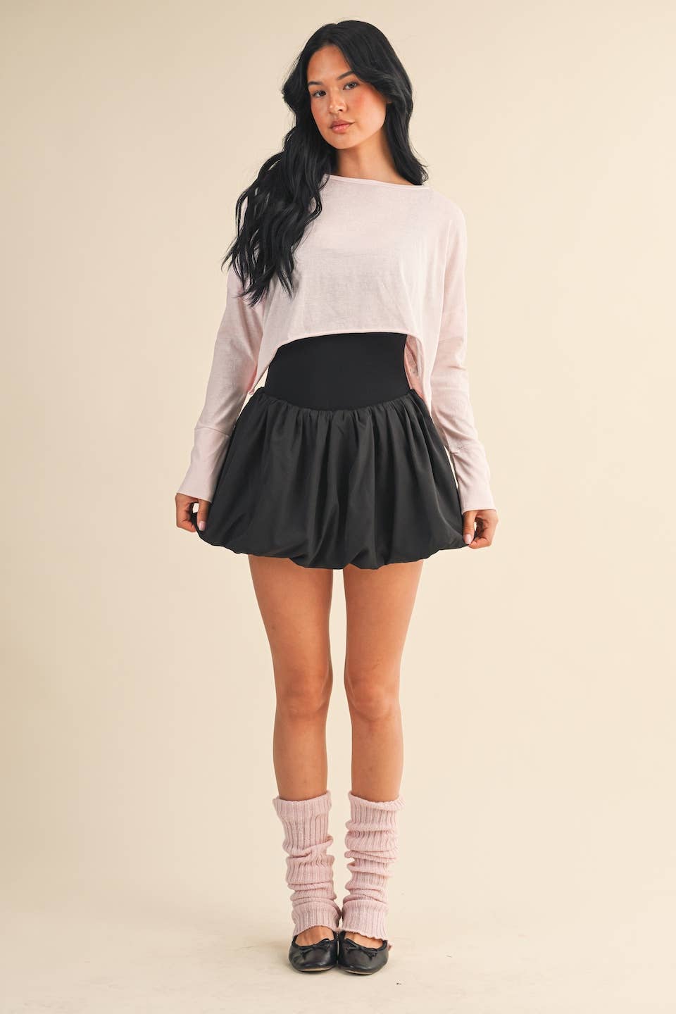 Pink Long Sleeve Layering Top