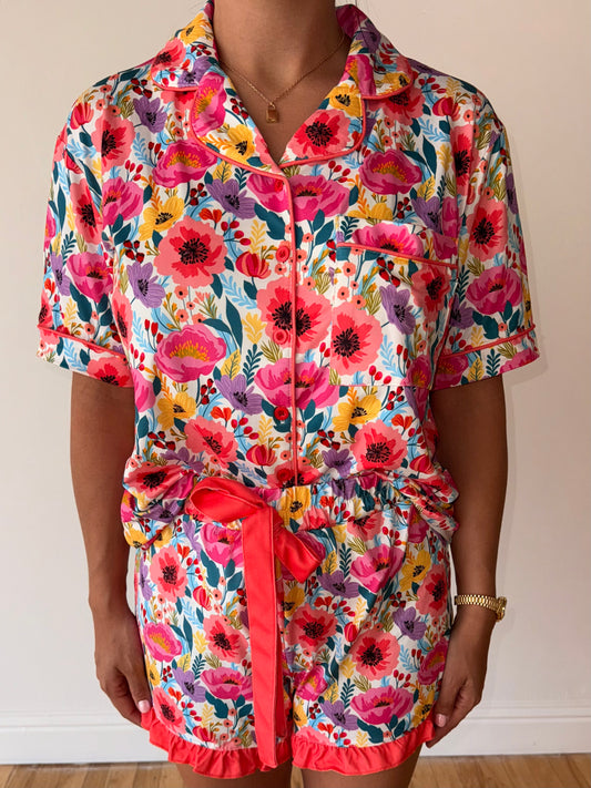 Fields of Flowers Ruffle Pajama Set