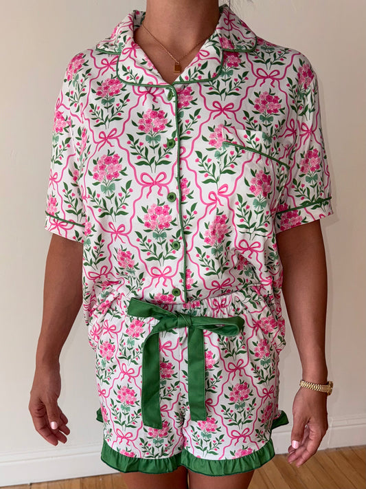 Botanical Garden Ruffle Pajama Set
