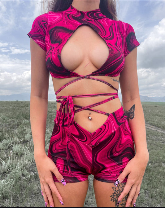 Pink Electric Swirl Festival Set