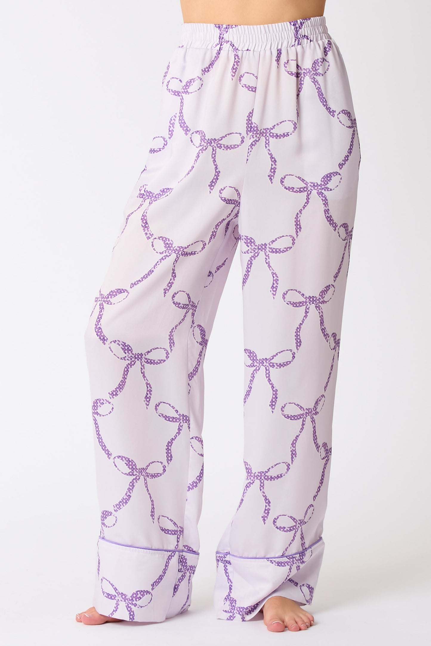 Purple Bow Pajama Set