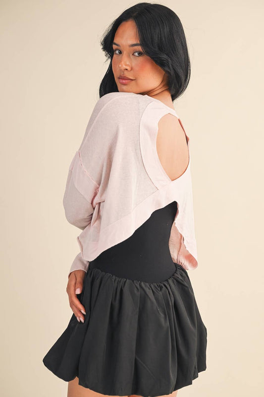 Pink Long Sleeve Layering Top