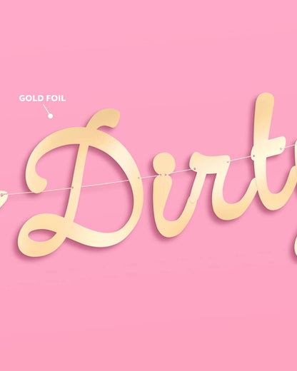 Dirty Thirty Martini Bday Banner