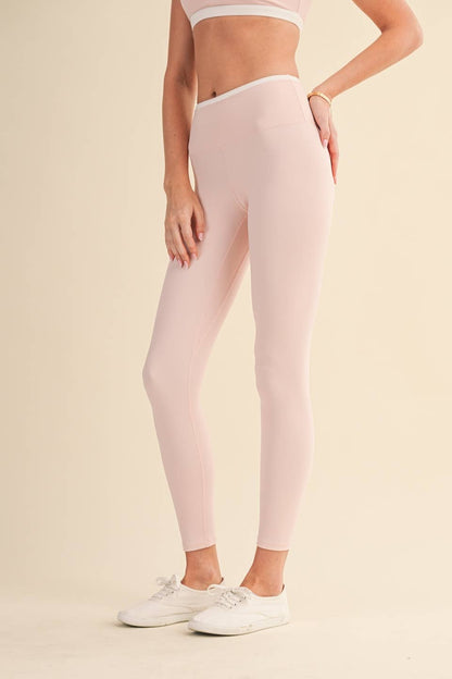 Pink Contrast Leggings