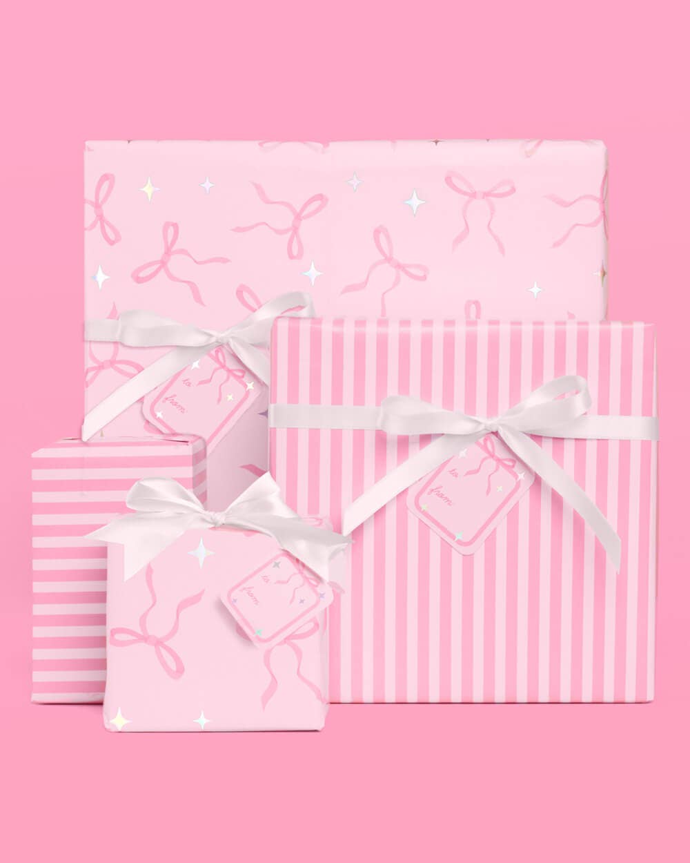 Pretty in Pink Wrapping Paper Set