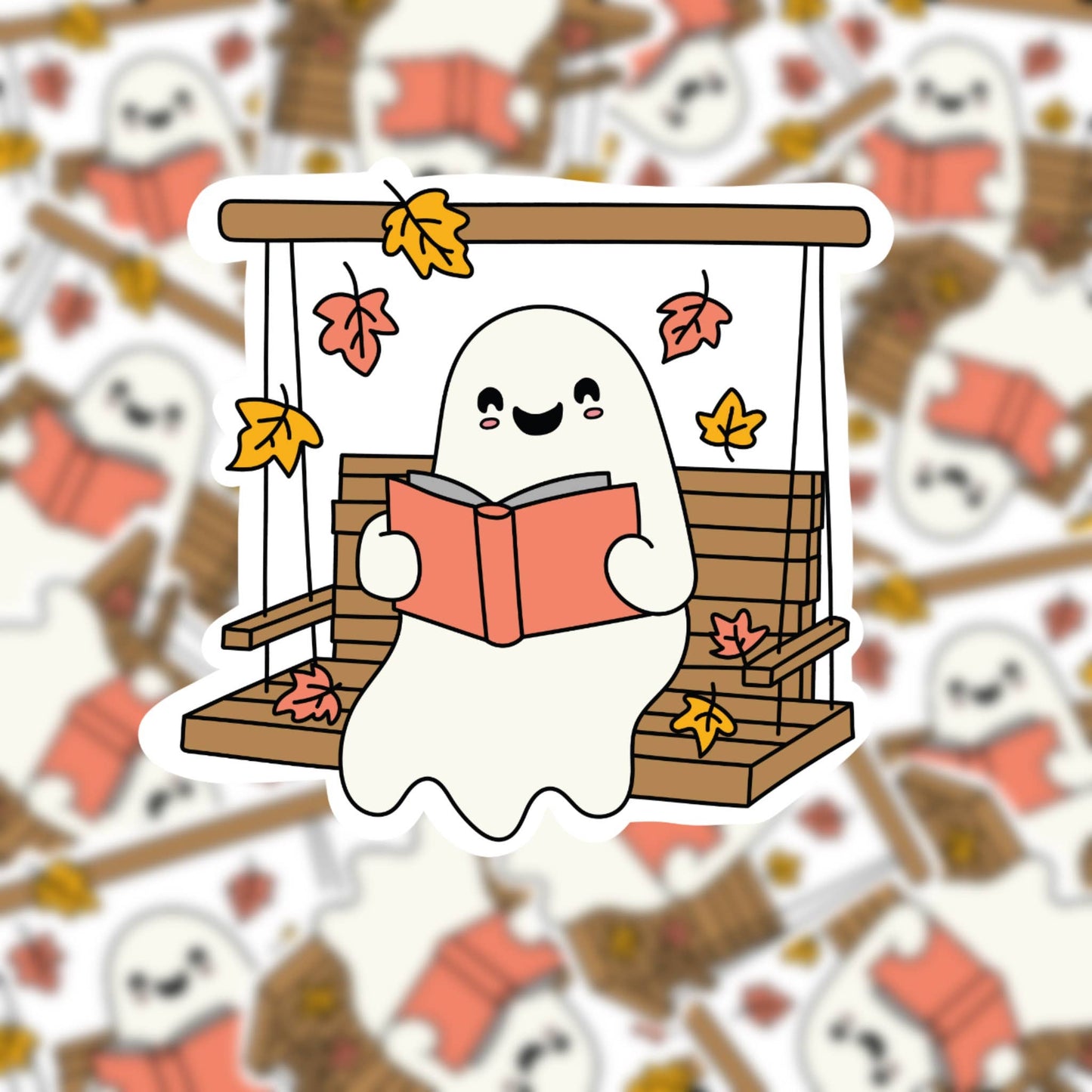 Bookish Fall Sticker, Ghost Sticker, Fall Reading Stickers