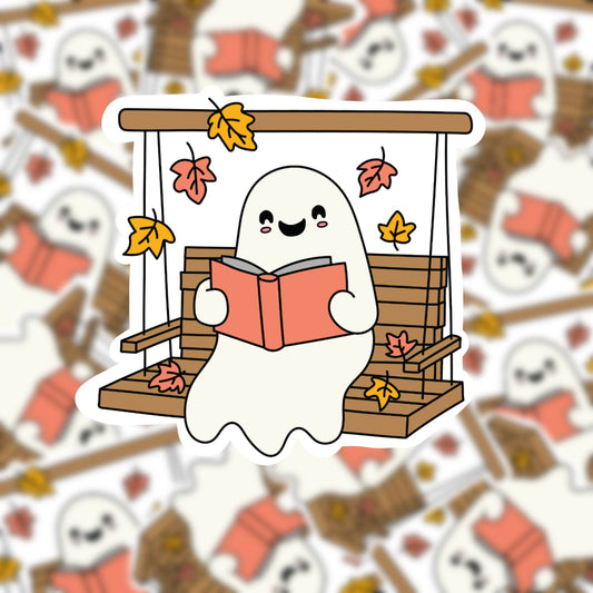 Bookish Fall Sticker, Ghost Sticker, Fall Reading Stickers