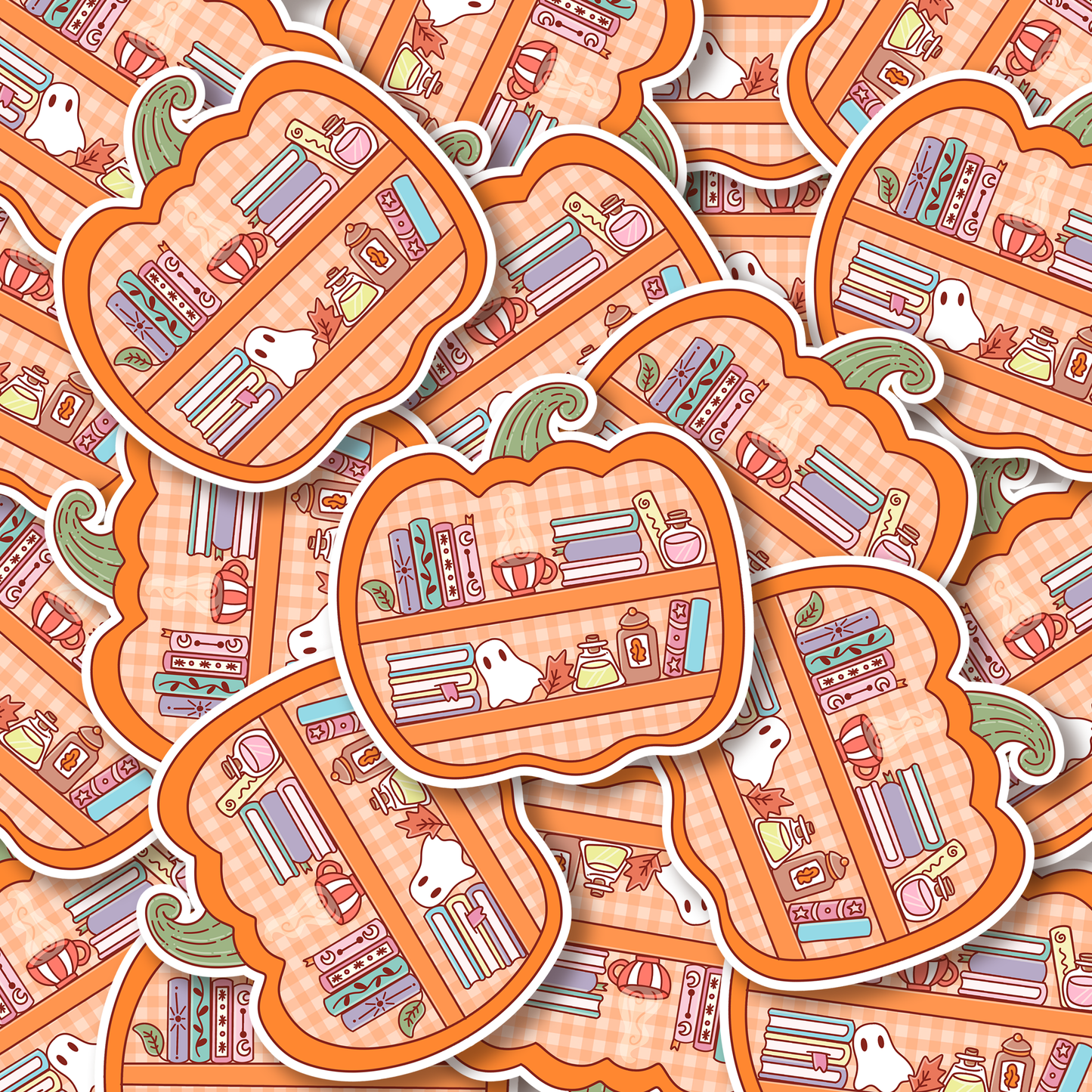 Bookish Fall Sticker, Ghost Sticker, Fall Reading Stickers