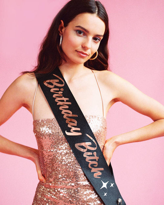 Birthday Black Sash