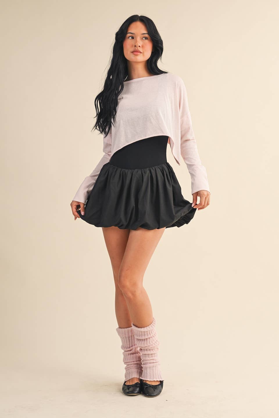 Pink Long Sleeve Layering Top