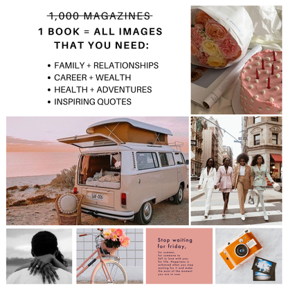 Vision Board Book – Manifestation Kit for Black Women