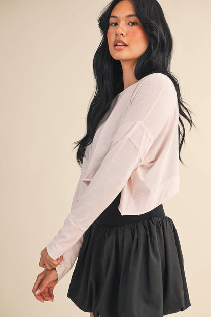 Pink Long Sleeve Layering Top